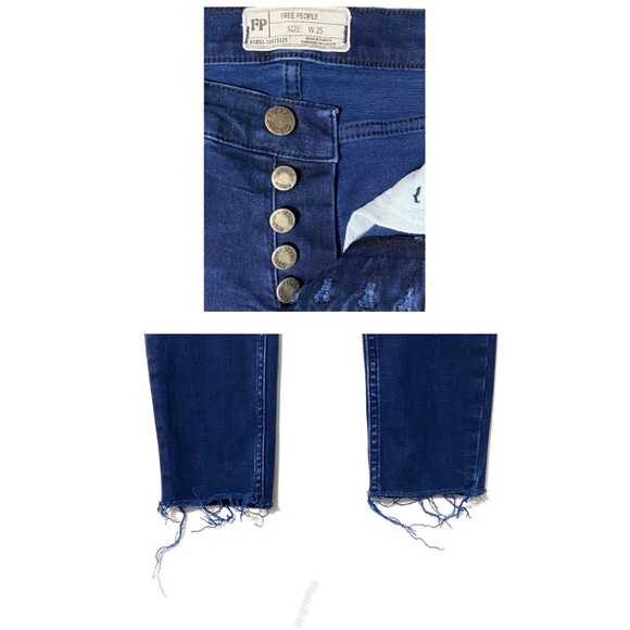 Free People Jeans Distressed Raw Hem - Picture 5 of 10